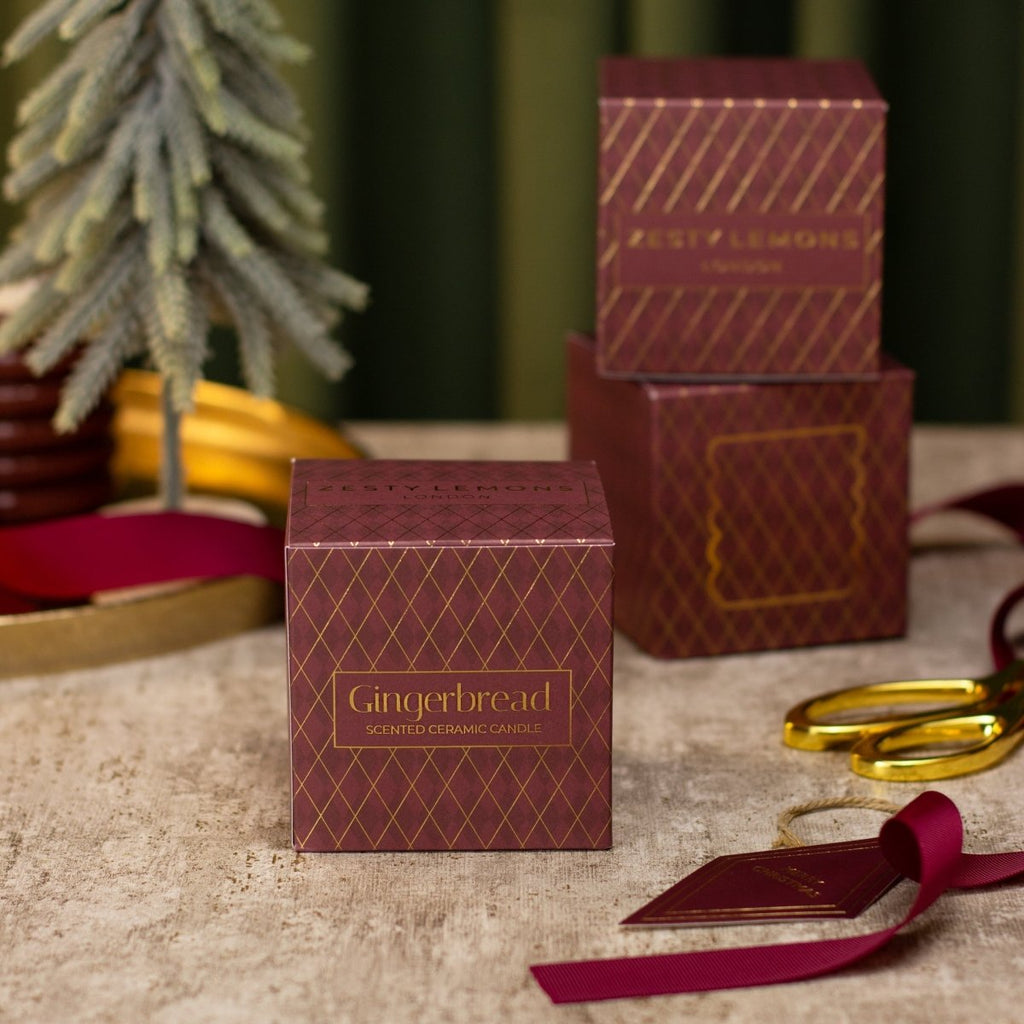 Under the Tree: Burgundy Gingerbread Candle - Gingerbread - Joe’s Haven