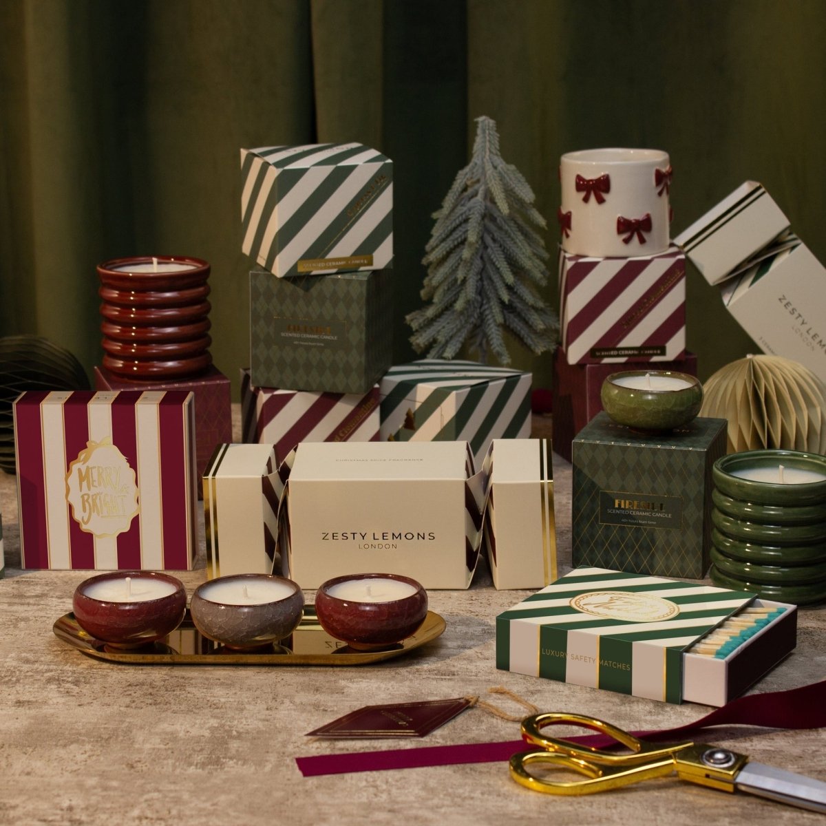 Under the Tree: Burgundy Tea Light Cracker (Box of 3) - Spiced Clementine - Joe’s Haven