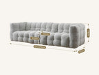 Zobah Two Seater, Three Seater Sofa, Grey Boucle - Joe’s Haven