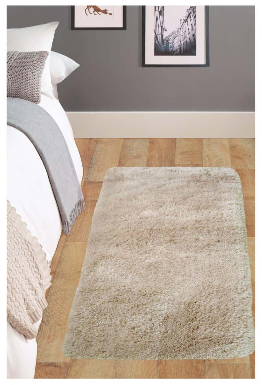 Soft Washable Beige Shaggy Rug | SA-02 - Joe’s Haven