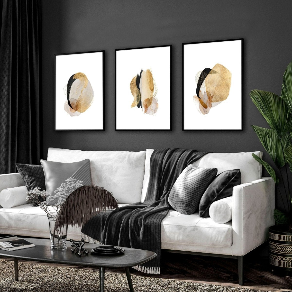 Abstract prints | set of 3 wall art for living room - Joe’s Haven