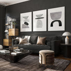 Abstract Painting Black And White | Set of 3 wall art prints - Joe’s Haven