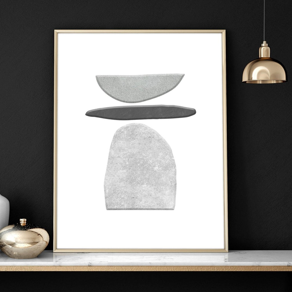Abstract Painting Black And White | Set of 3 wall art prints - Joe’s Haven