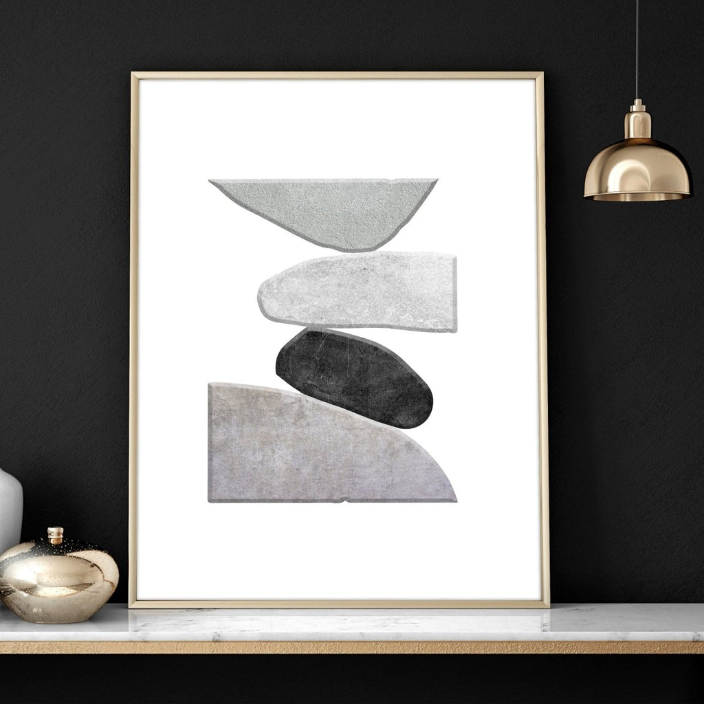 Abstract Painting Black And White | Set of 3 wall art prints - Joe’s Haven