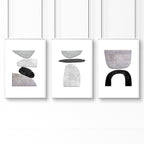 Abstract Painting Black And White | Set of 3 wall art prints - Joe’s Haven