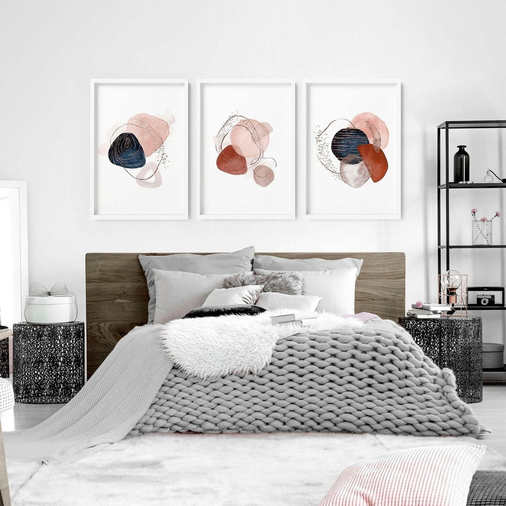 Abstract print for bedroom | set of 3 wall art prints - Joe’s Haven