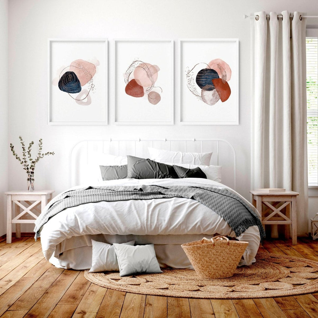Abstract print for bedroom | set of 3 wall art prints - Joe’s Haven