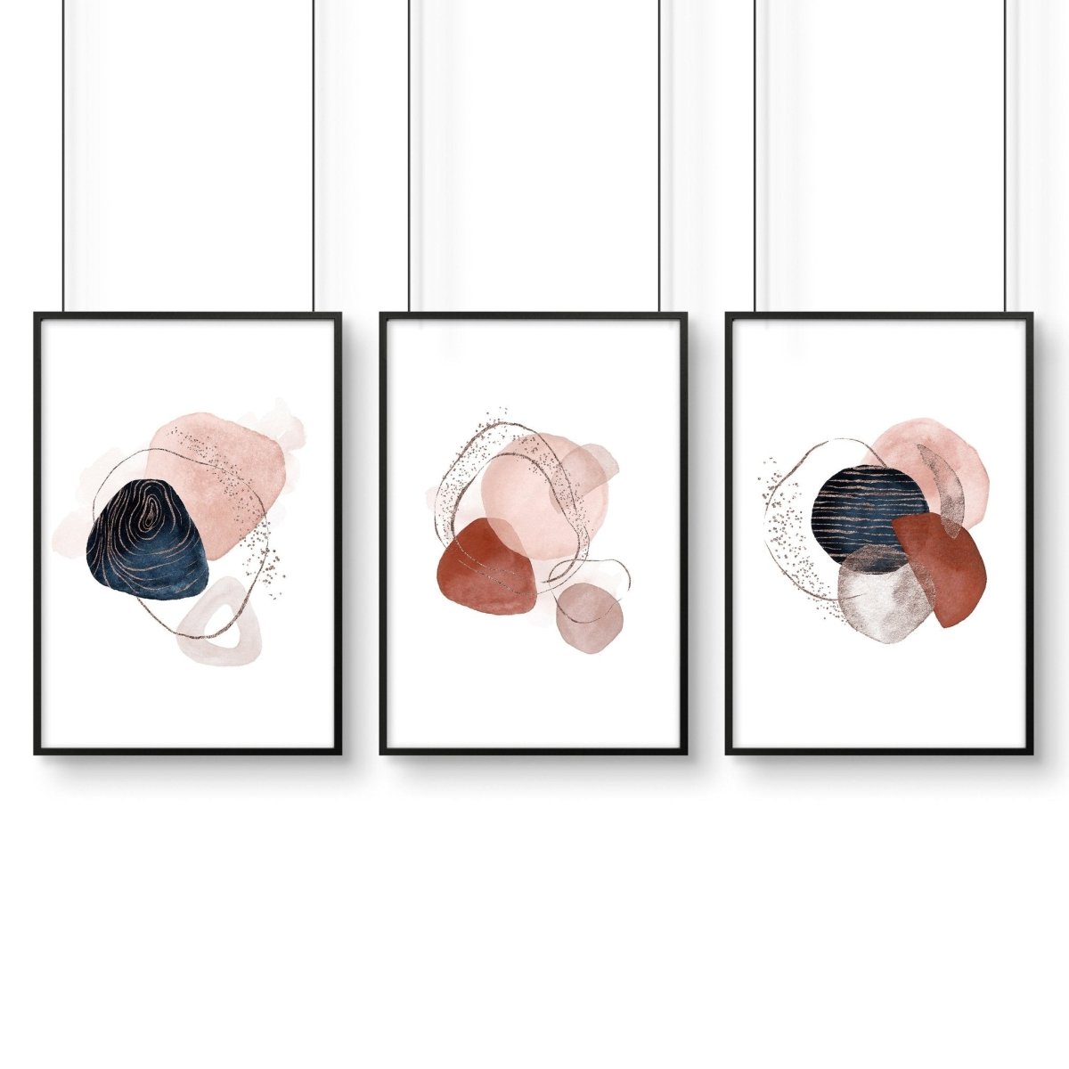 Abstract print for bedroom | set of 3 wall art prints - Joe’s Haven