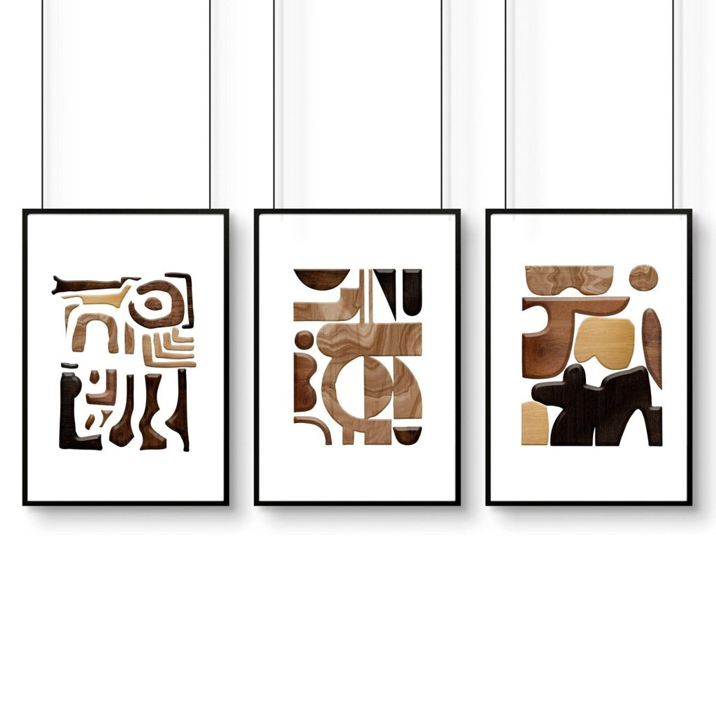 Abstract Wall Art Painting | Set of 3 wall art prints - Joe’s Haven