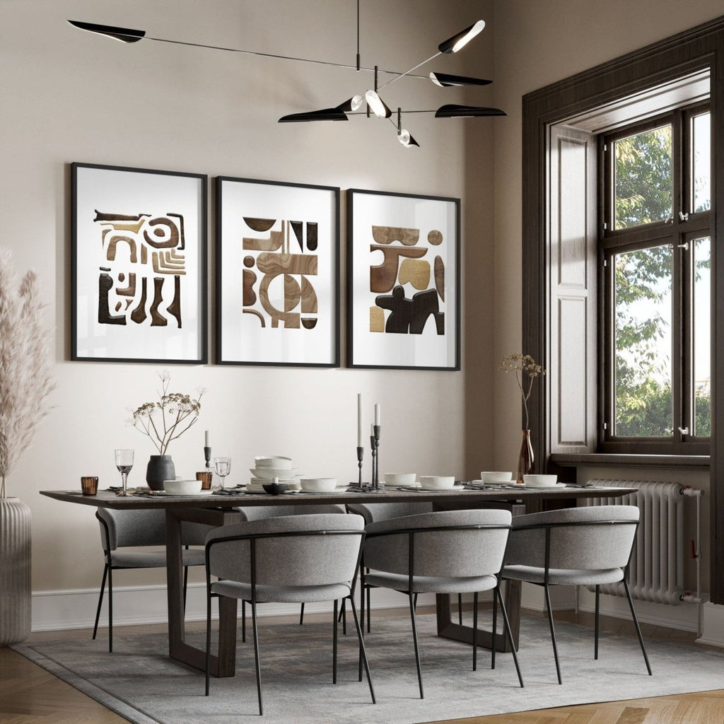 Abstract Wall Art Painting | Set of 3 wall art prints - Joe’s Haven