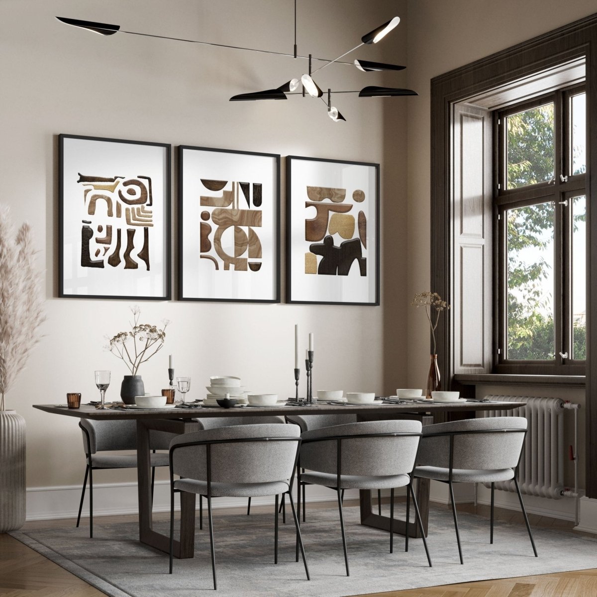 Abstract Wall Art Painting | Set of 3 wall art prints - Joe’s Haven