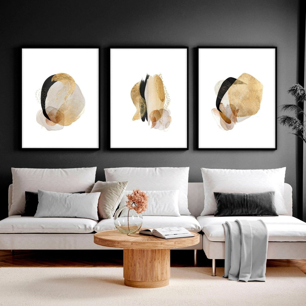 Abstract prints | set of 3 wall art for living room - Joe’s Haven