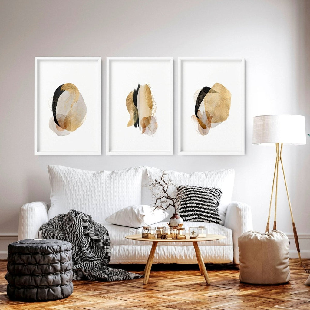 Abstract prints | set of 3 wall art for living room - Joe’s Haven
