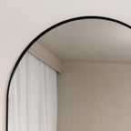 Akiko - Black Metal Arched Mirror - 120cm x 95cm - Joe’s Haven