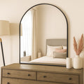 Akiko - Black Metal Arched Mirror - 120cm x 95cm - Joe’s Haven