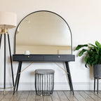 Akiko - Black Metal Arched Mirror - 95cm x 120cm - Joe’s Haven