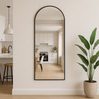 Akiko - Full Length Black Metal Arched Mirror - 160cm x 60cm - Joe’s Haven