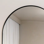 Akiko - Full Length Black Metal Arched Mirror - 180cm x 90cm - Joe’s Haven