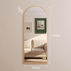 Akiko - Full Length Gold Metal Arched Mirror - 150cm x 60cm - Joe’s Haven