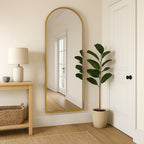 Akiko - Full Length Gold Metal Arched Mirror - 160cm x 60cm - Joe’s Haven