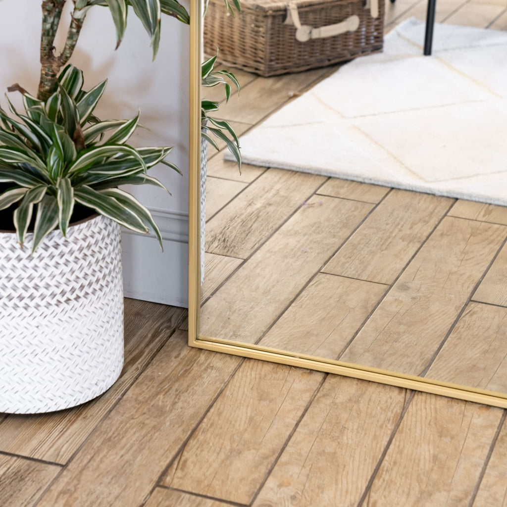 Akiko - Full Length Gold Metal Arched Mirror - 180cm x 105cm - Joe’s Haven