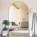 Akiko - Full Length Gold Metal Arched Mirror - 180cm x 105cm - Joe’s Haven