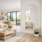 Akiko - Full Length Gold Metal Arched Mirror - 180cm x 90cm - Joe’s Haven
