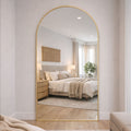 Akiko - Full Length Gold Metal Arched Mirror - 180cm x 90cm - Joe’s Haven