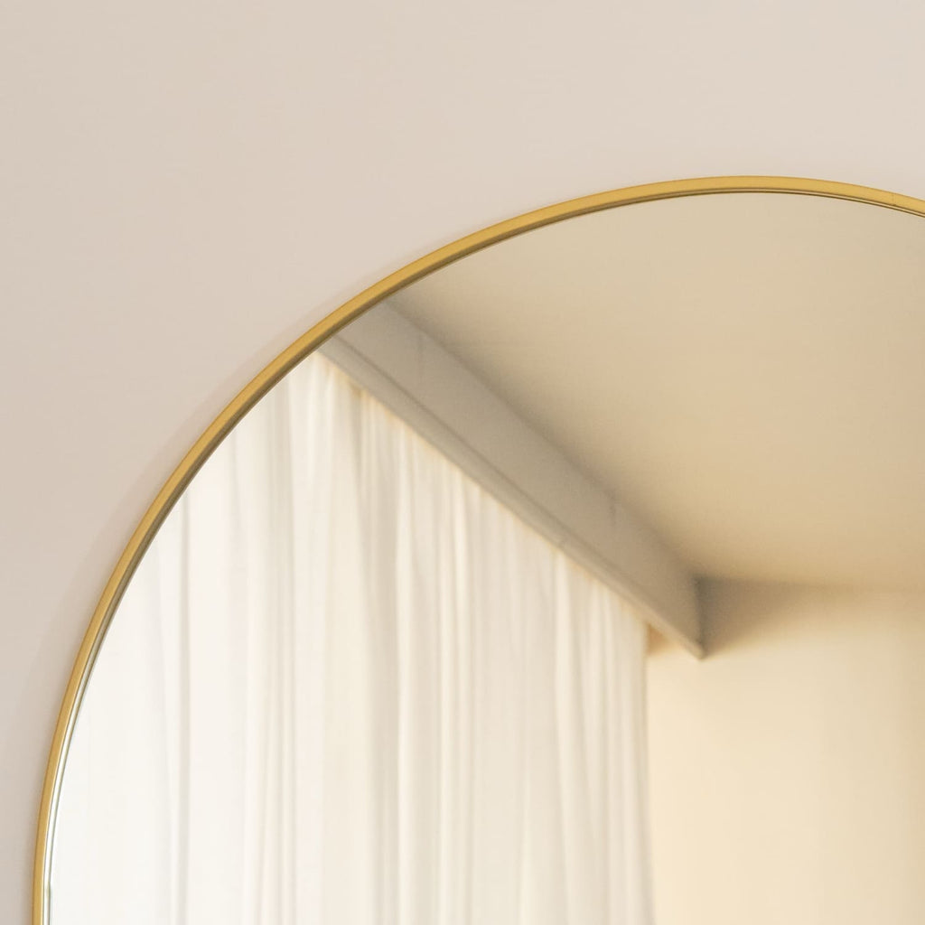 Akiko - Gold Metal Arched Mirror - 120cm x 95cm - Joe’s Haven