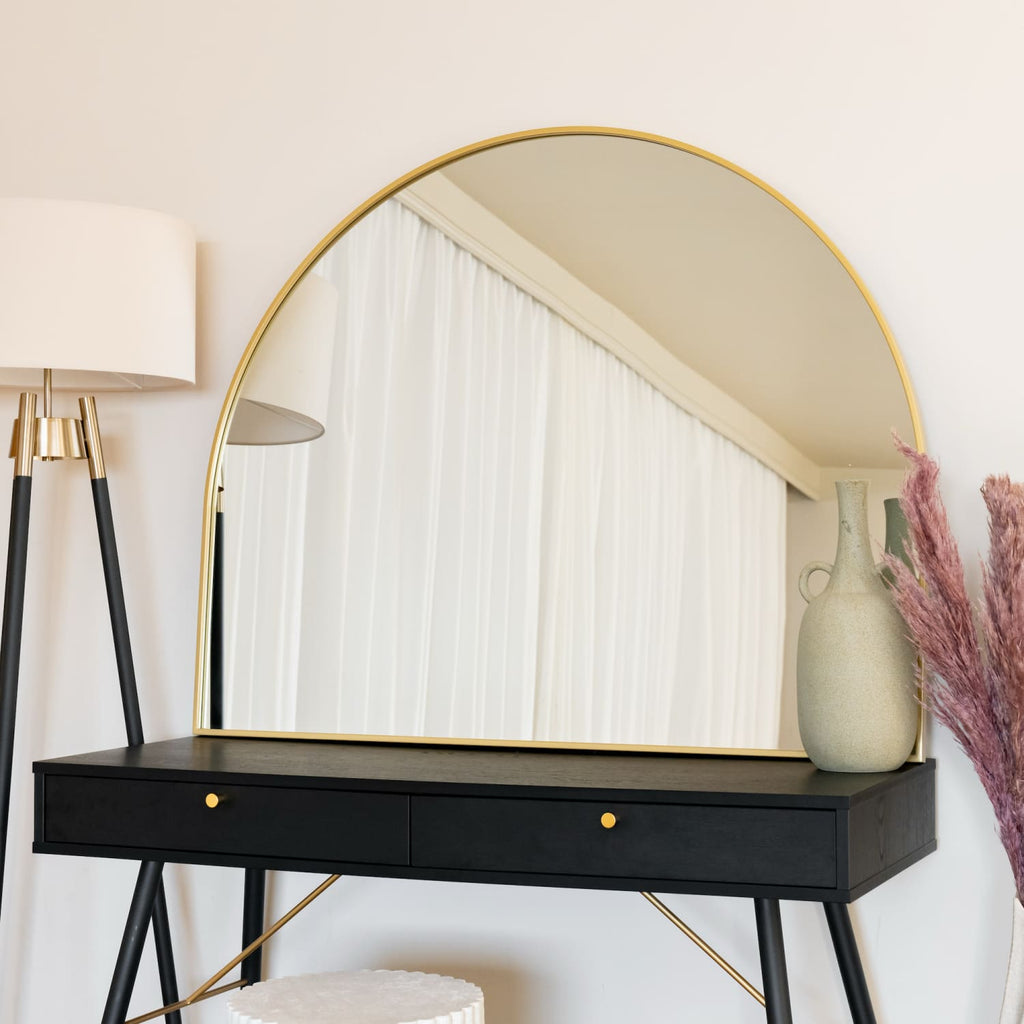 Akiko - Gold Metal Arched Mirror - 95cm x 120cm - Joe’s Haven