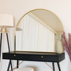 Akiko - Gold Metal Arched Mirror - 95cm x 120cm - Joe’s Haven