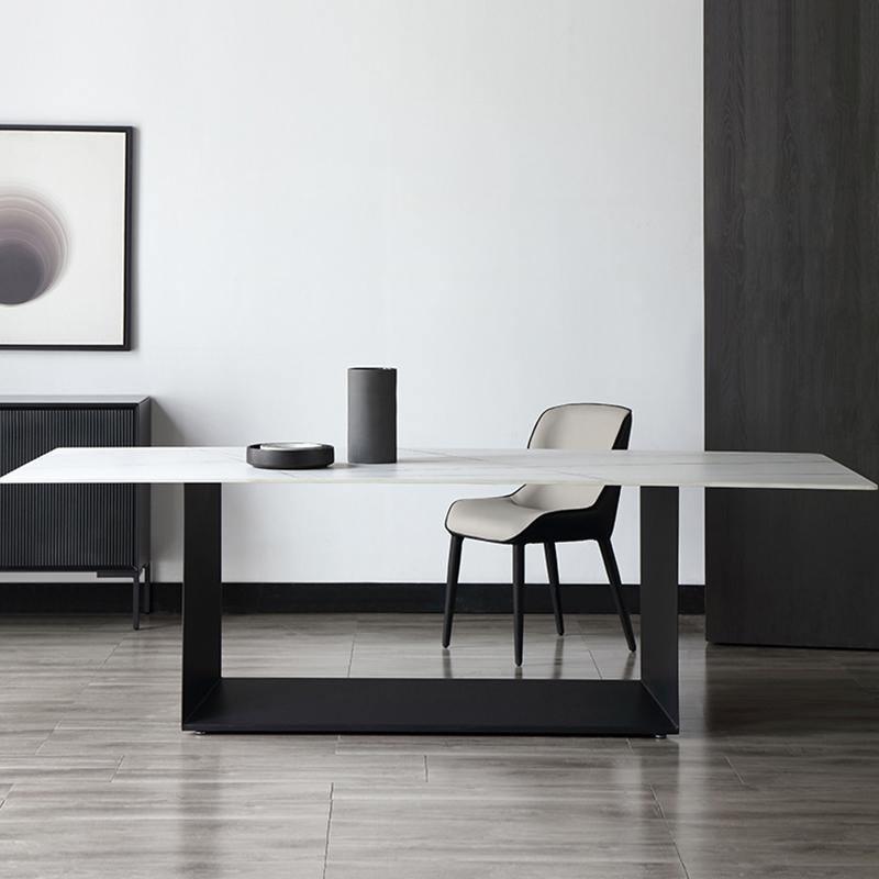 Alme Dining Table, Black Base - Joe’s Haven