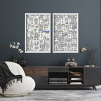 Amsterdam posters | Set of 2 travel wall art - Joe’s Haven