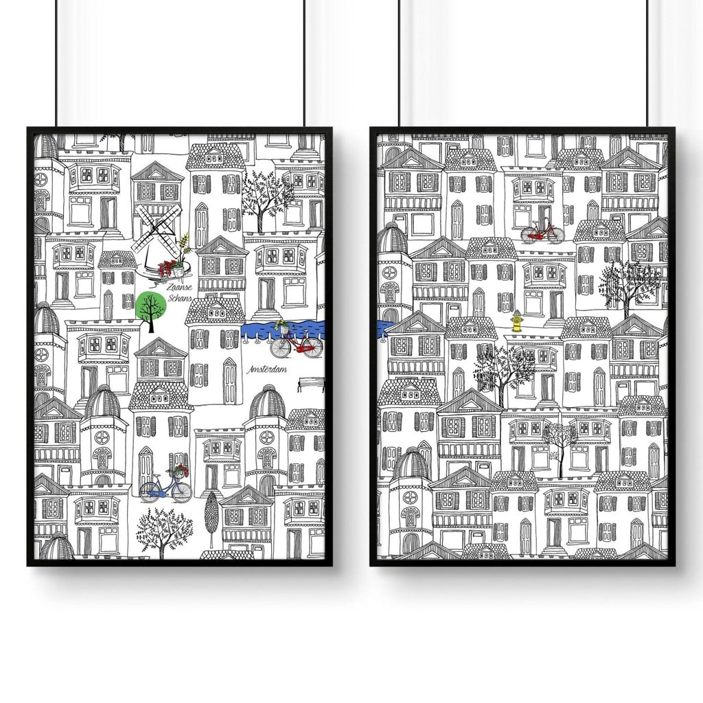 Amsterdam posters | Set of 2 travel wall art - Joe’s Haven