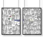 Amsterdam posters | Set of 2 travel wall art - Joe’s Haven