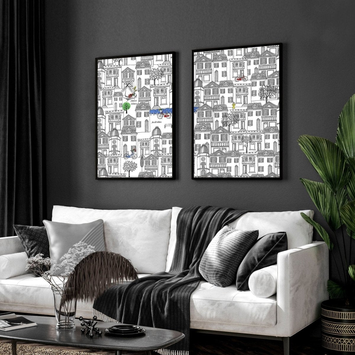 Amsterdam posters | Set of 2 travel wall art - Joe’s Haven