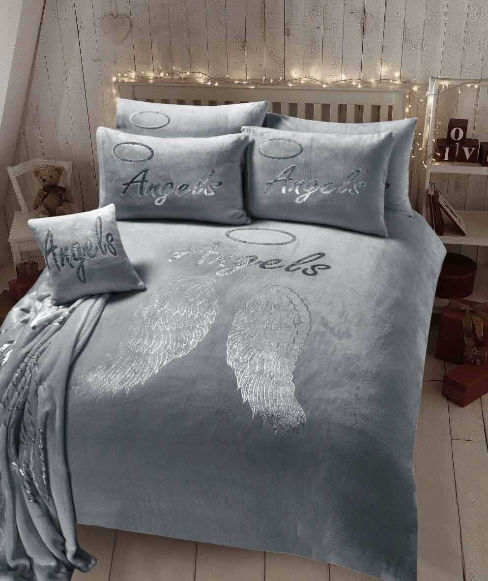 Angel Wings Luxurious Teddy Fleece Duvet Set - Joe’s Haven