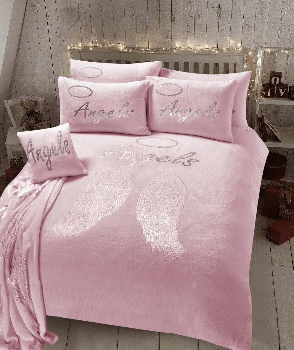 Angel Wings Luxurious Teddy Fleece Duvet Set - Joe’s Haven