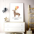 Animal theme for nursery decor Zebra wall art print - Joe’s Haven