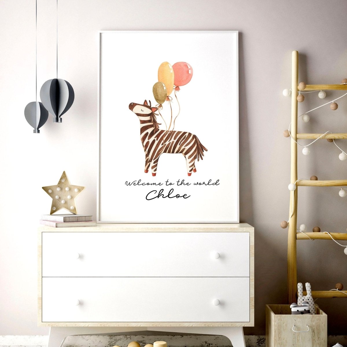 Animal theme for nursery decor Zebra wall art print - Joe’s Haven