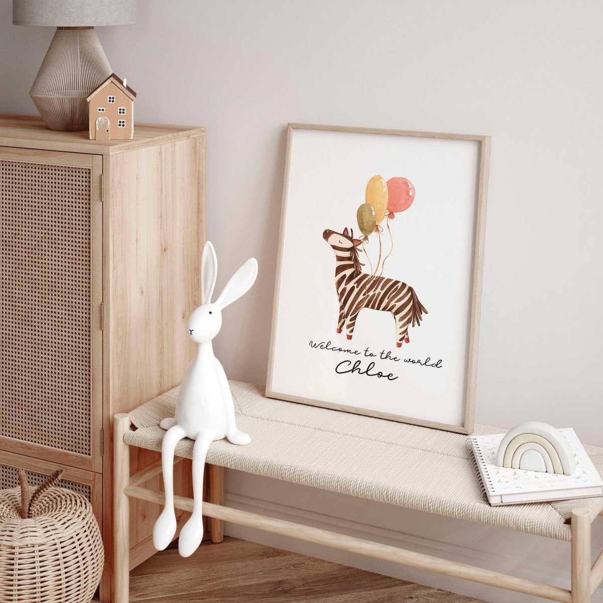 Animal theme for nursery decor Zebra wall art print - Joe’s Haven