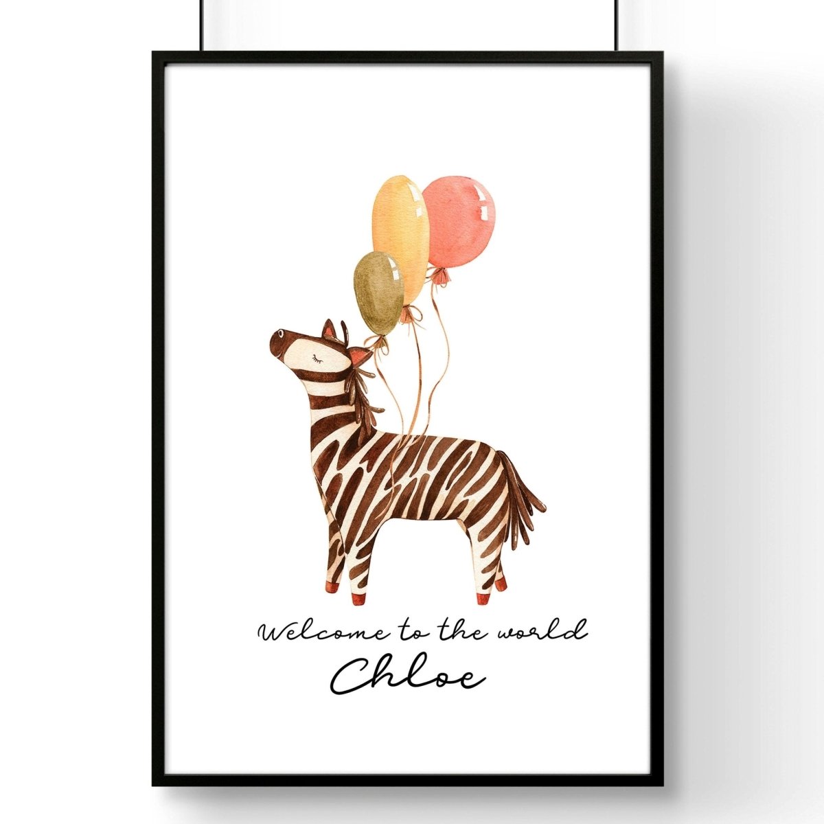 Animal theme for nursery decor Zebra wall art print - Joe’s Haven