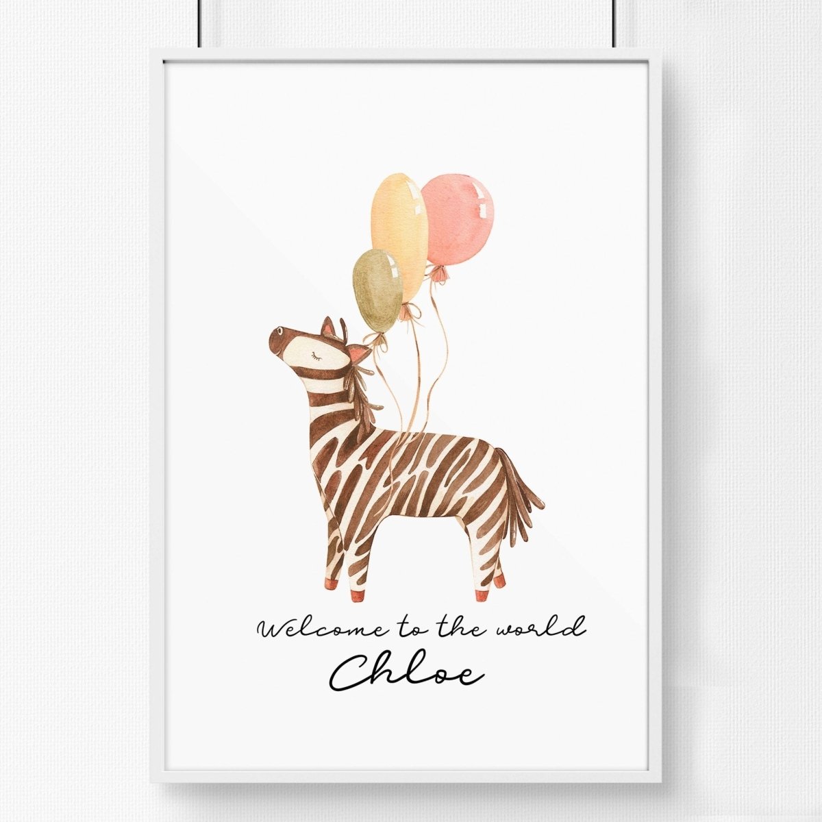 Animal theme for nursery decor Zebra wall art print - Joe’s Haven