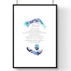 April Diamond Birthstone wall art print - Joe’s Haven
