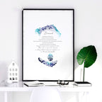 April Diamond Birthstone wall art print - Joe’s Haven