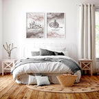 Arabic calligraphy prints for bedroom | set of 2 wall art prints - Joe’s Haven
