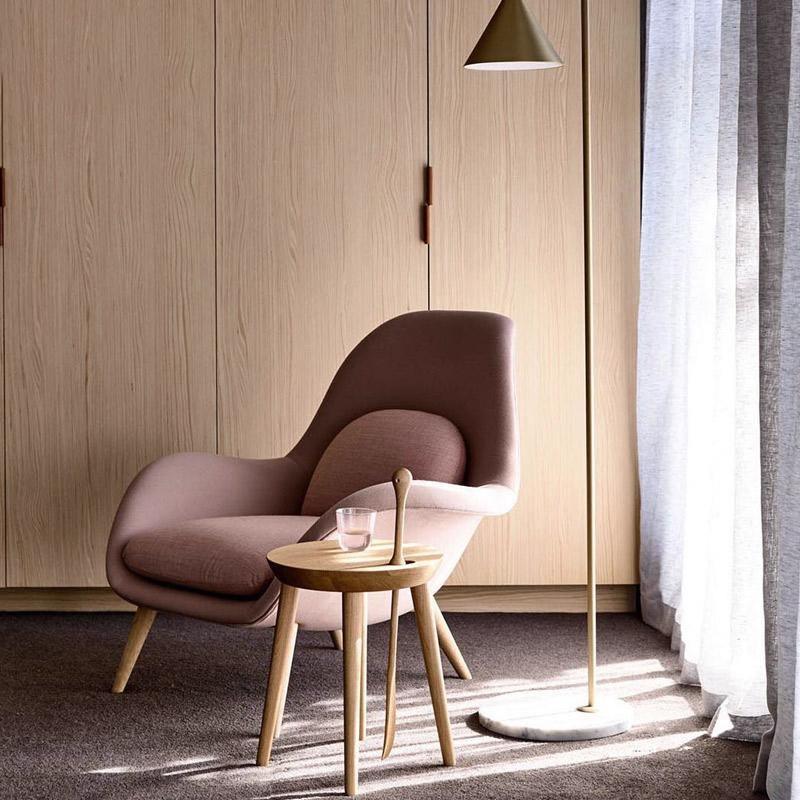 Fredericia Swoon Armchair And Footstool, Velvet - Joe’s Haven