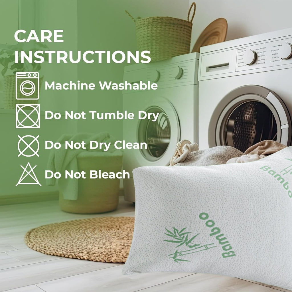 Bamboo Memory Foam Pillow Hypoallergenic - Joe’s Haven