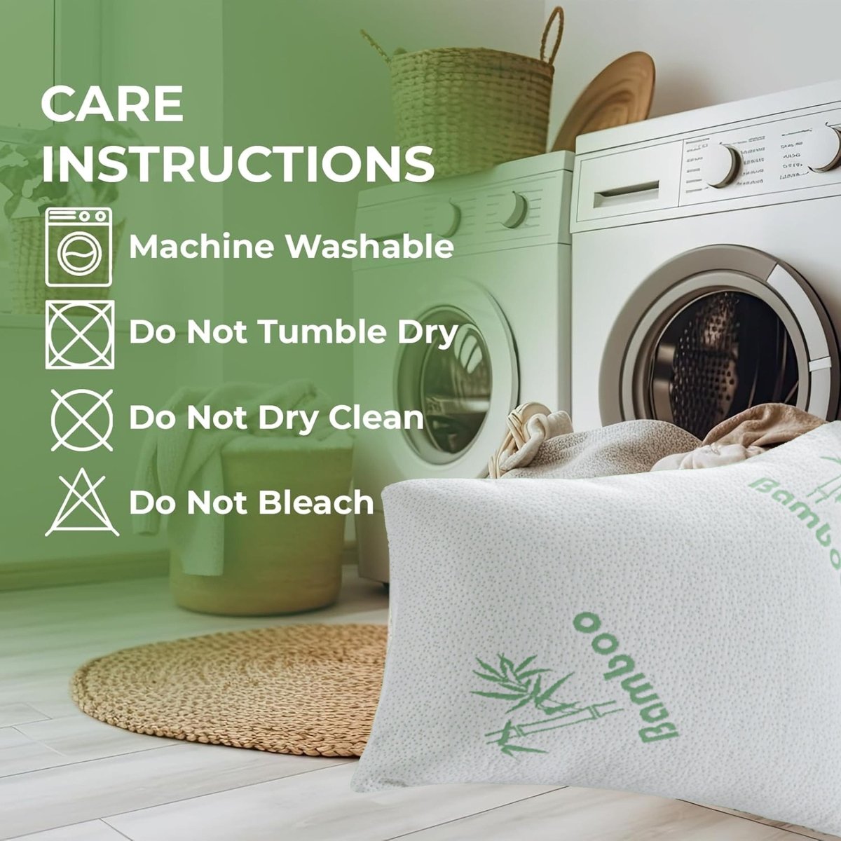 Bamboo Memory Foam Pillow Hypoallergenic - Joe’s Haven