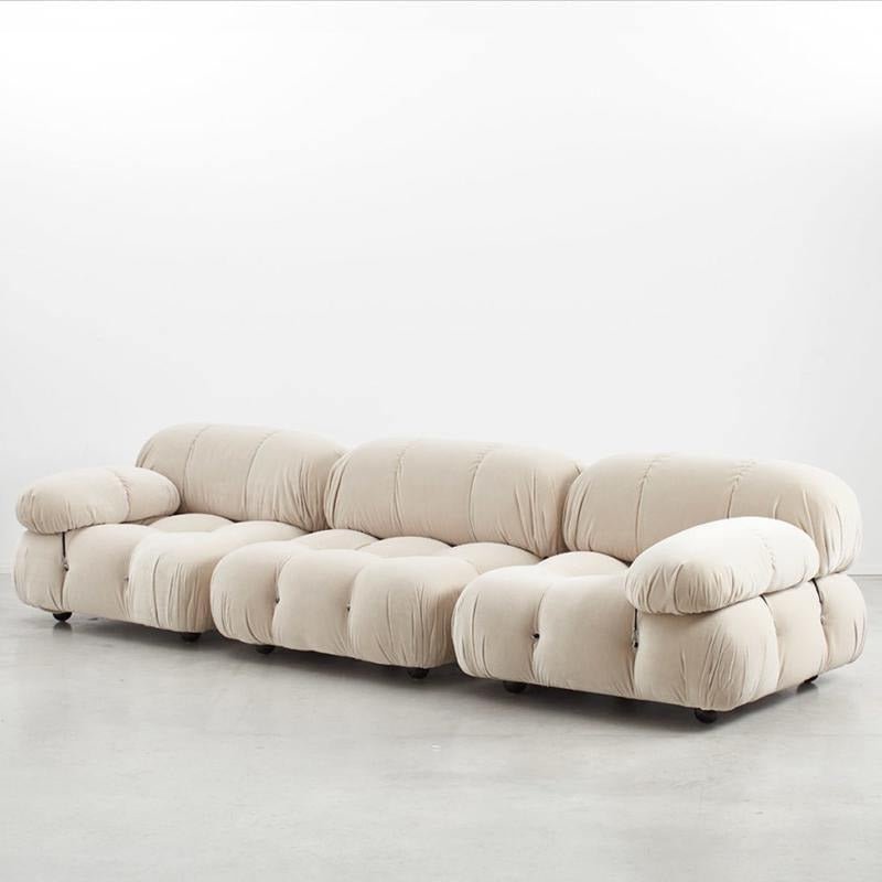 B&B Italia Camaleonda Style Sofa, Three Seater Sofa, Modular Sofa, Velvet - Joe’s Haven